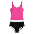 thumbnail image 5 of JAJAHO Girls Tankini Swimsuits Two Piece Swimwear Hallow Out Backless Swim Tank Tops And High Waisted Briefs Bottom Set For Kids Teens 7-16Y Stylish Beachwear, 5 of 6