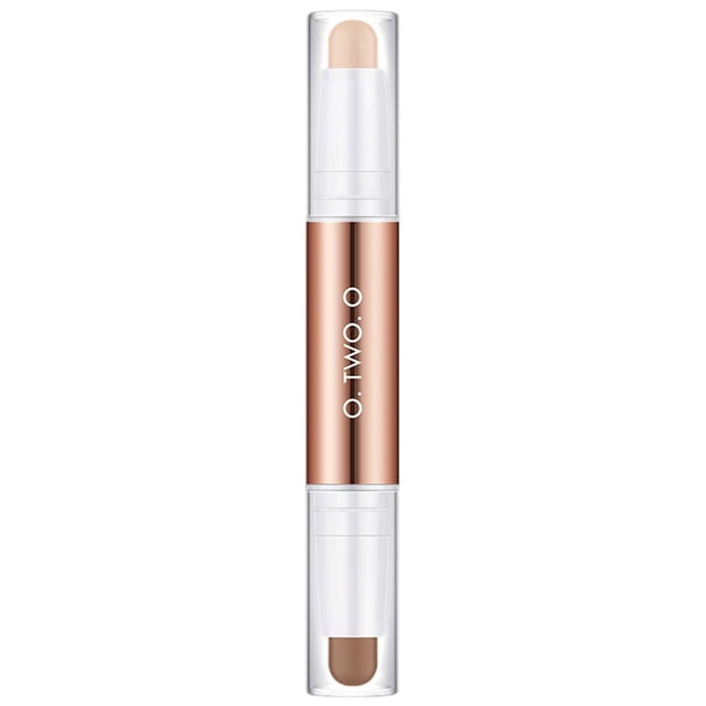 Doble cabeza destacada palillo cosméticos sombreado cuerpo 3d cara maquillaje resaltadores para resaltar embellecer adornos d , Lotus + + marrón oscuro Baoblaze Ocultador