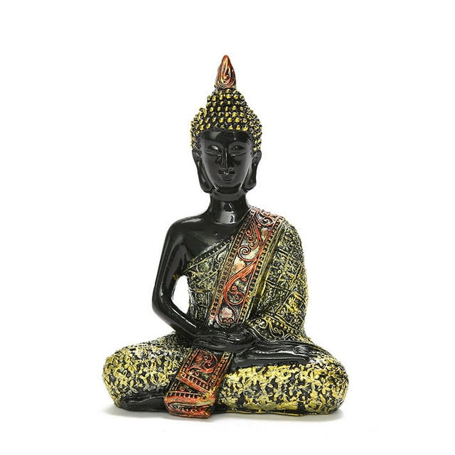 Escultura de Buda tailandés en resina de meditación de 13 cm