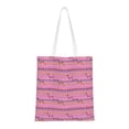 thumbnail image 1 of YFYANG Reusable Cotton Canvas Tote Shopping Bag, Pink Spring Washable Portable Grocery Bag for Daily Travel, 1 of 8