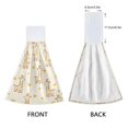 thumbnail image 3 of Haosy 2 Pack Kitchen Wash Cloths with Hanging Loops Absorbent Absorbent Quick Drying Hand Towels, Giraffe Yellow Heart Star, 3 of 7
