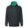 thumbnail image 1 of King Fashion KF9041 Two-Tone Hooded Sweatshirt, 1 of 2