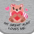thumbnail image 4 of Inktastic My Great Aunt Loves me- bear and hearts Boys or Girls Baby Bib, 4 of 4