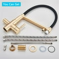 thumbnail image 6 of Pull Down Kitchen Faucet, Brushed Gold 360 Swivel Pure Water Faucets Filter for Kitchen, Purification Water Mixer Tap,Chrome, 6 of 7