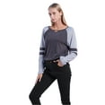 thumbnail image 5 of NewWay Women's Fashion Tops Striped Long Sleeve T Shirts Color Block Casual Tunics Tee Shirt Blouse, 5 of 7