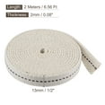 thumbnail image 2 of Uxcell Oil Lamp Wick Cotton 1/2 inch Flat Wide 6.56ft Long with Black Stitch for Lighting, 2 of 5