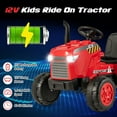 thumbnail image 4 of Gymax 2-in-1 Electric Toy Car 12V Kids Ride On Tractor w/ Trailer Remote Control Lights Red, 4 of 10
