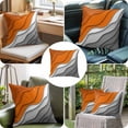 thumbnail image 6 of Abstract Beach Throw Pillow Cover Aesthetic Grey to Orange Gradient Cotton Linen Cushion Cover Throw Pillow Case with Invisible Zipper for Couch Sofa Bed Chair Car 26x26 Inch, 6 of 9
