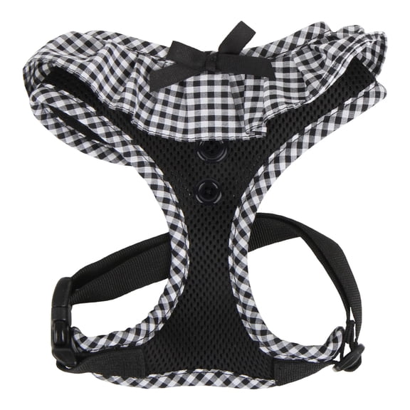 Puppia Vivien Over-The-Head Dog Harness, Black, Medium