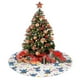 thumbnail image 4 of Falda para árbol de Navidad con puntada, suave y divertida, decoración navideña de granja con cuello para árbol de Navidad de 30", 4 of 4