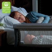 Chicco LullaGo Anywhere Portable Bedside Bassinet - Sandstone (Grey), New
