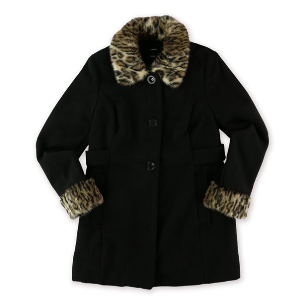 Estilo y co. Chaquetón de piel sintética para mujer, negro, pequeño Style&co. chaquetón
