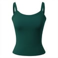 thumbnail image 4 of Fshinging Womens Tops Dressy Spaghetti Strap Scoop Neck Ribbed Tank Slim Camisole Basic Sleeveless Layering Shirts Clothes 2025, 4 of 5