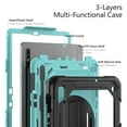 thumbnail image 6 of Allytech Galaxy Tab S8 2022 / Tab S7 2020 11 Inch Case (SM-X700/706/T870/T875) with Screen Protector,  Rugged Shockproof Strap Rotating Kickstand Protective Cover for Samsung Galaxy Tab S8/ Tab S7, 6 of 7