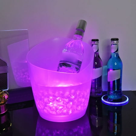 

Ice Bucket With Color Changing LED Double Layer For Drinks