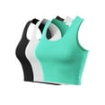thumbnail image 1 of MixMatchy Women's 3-Pack Cotton Basic Sleeveless Racerback Sports Crop Tank Top, 1 of 1