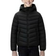 thumbnail image 3 of Juebong Girls Boys Winter Coat Kids Zip Up Puffer Jacket Lightweight Insulated Quilted Jackets Warm Colorblock Padded Coats Black,16-17Years, 3 of 8
