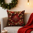 thumbnail image 4 of Christmas Pillow Covers for Decorations 18x18" Christmas Decorative Pillow Cases with Soft Fabric Hidden Zipper for Couch Sofa Bed, Soft and Breathable Home Decors Cushion Covers, 4 of 7