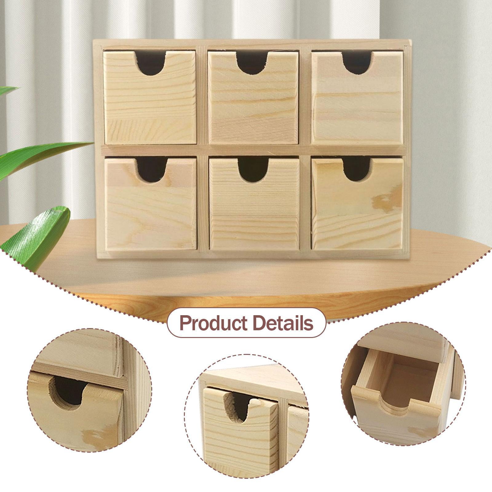 QSTDGVPW Small Drawer Storage Box Craft Mini Cabinet for Desk Living Room Accessories