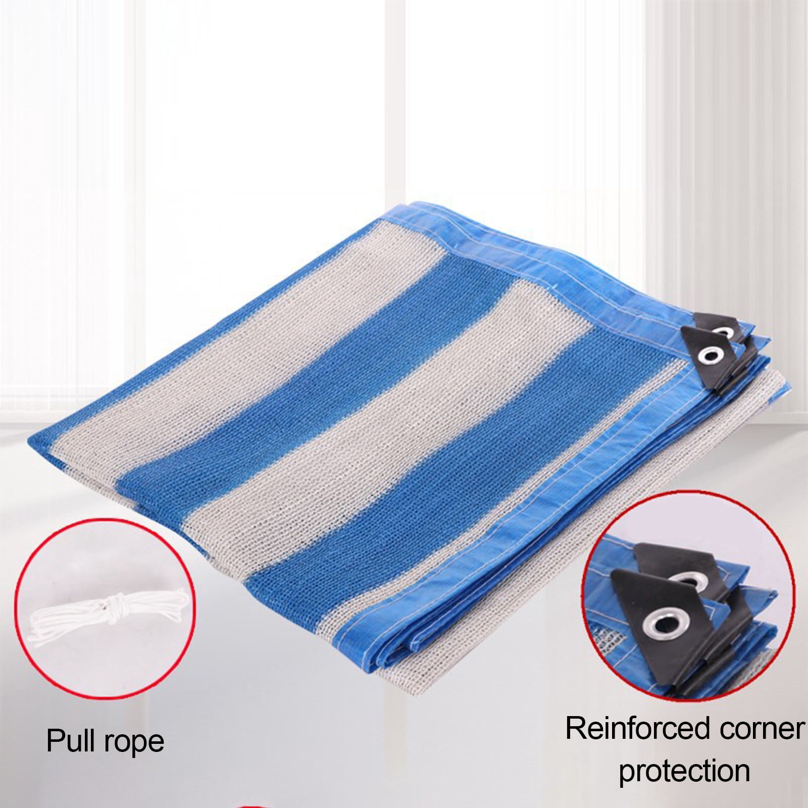 Hvmvliv Rectangle Sun Shade Outdoor Sunny Shade Cloth, Pergola, And Backyard Patio Sunshade With Protection, Reinforced Grommets Sunshade for Patio Backyard Garden Blue