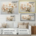 thumbnail image 4 of Designart "Tranquil Beige Orchids II" Orchids Floater Framed Canvas Wall Art, 4 of 5