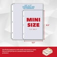 thumbnail image 3 of Heavyweight Clear Mini Sheet Protectors, 5.5" x 8.5", 100 Pack, Top Load,Reinforced Holes, Acid-Free/Archival Safe, 3 of 7