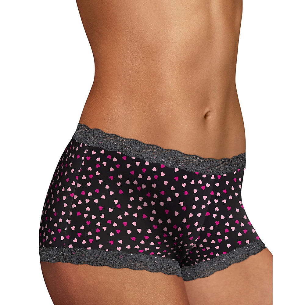 maidenform cotton lace boyshorts