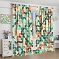 thumbnail image 4 of Modern Abstract Curtain, Retro Style Like The 1950s Color Fashion Geometric Background Decoration, Bedroom Living Room Blackout Noise Reduction Curtain42X63 Inch, 4 of 6