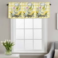 thumbnail image 2 of Summer Theme Window Valance for Kitchen, Pastoral Lemons Drinks Yellow Buffalo Plaid Rod Pocket Short Curtain for Small Windows, Light Filtering Decorative Valance, 60 x 14 Inch, 1 Panel, 2 of 9