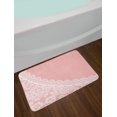 thumbnail image 2 of Pink and White Bath Mat, Lace Old Fashioned Border on Pink Color Wedding Theme Feminine Print, Non-Slip Plush Mat Bathroom Kitchen Laundry Room Decor, 29.5 X 17.5 Inches, Pale Pink White, Ambesonne, 2 of 2