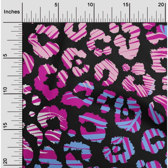 oneOone Cotton Poplin Twill Fuschia Pink Fabric Animal Skin Sewing Fabric By The Yard Printed Diy Clothing Sewing Supplies 56 Inch Wide-R9F