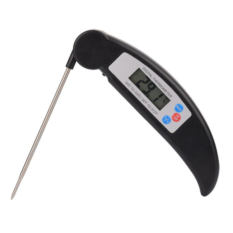 Compact Folding Digital Thermometer, Black