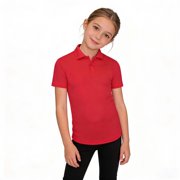 YunPes Kids' Pique Polo Boys Performance Polo Dry Fit Short Sleeve Golf Shirt for Active Casual Size 5‐14 School 𝐔niform Shirt