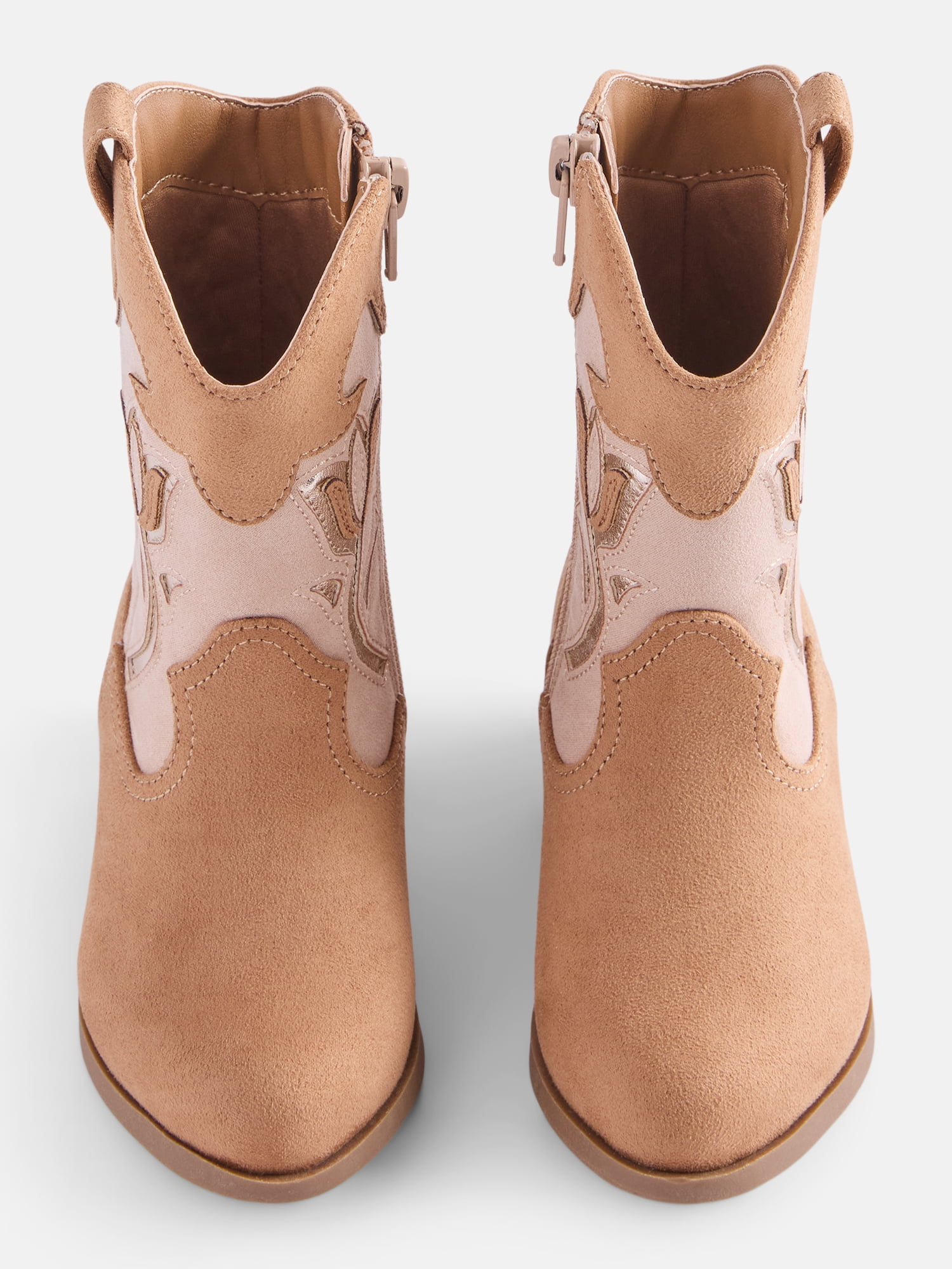 Wonder Nation Toddler, Little, & Big Girls Tulip Flower Cutout Western Boots