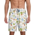 thumbnail image 1 of Fotbe Cactus Plants Pantalones Cortos de Pijama para Hombre, Ropa de Dormir, Pantalones de Pijama Cortos para Hombre-Large, 1 of 6
