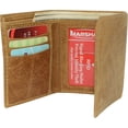 thumbnail image 5 of Marshal RFID Blocking Men's Genuine Leather Slim Trifold Credit Card ID Holder Tan Wallet for Men, 5 of 9