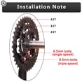 thumbnail image 7 of BUCKLOS 42/32/24T Mountain Bicycle Triple Chainring for 10 speed Shimano Chain Ring, 7 of 7