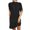 Black, variant on Women's Casual Tennis Dress Round Neck Loose Bat Sleeve Dress for Everyday Comfort and Effortless Style Black XL