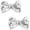 Silver, variant on Love Fairy 3-Inch Glitter Bow Hairpin - Sparkling Sequin Bow Tie Hair Clip for Girls,Teens, and Women ()
