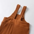 thumbnail image 4 of Infant Baby Boy Clothes Solid Color Long Sleeve Romper + Suspender Pants Outfit Set Brown 6-9 Months, 4 of 6
