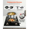 thumbnail image 2 of VEVOR 3500W 2 Burner Induction Cooktop Electric Countertop Burner Knob Control, 2 of 9