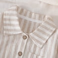 thumbnail image 6 of Enjoytime Baby Romper Striped Long Sleeve Button Down Bodysuit Top Soft Infant Jumpsuit Fall Clothes for Boys Girls, 6 of 8