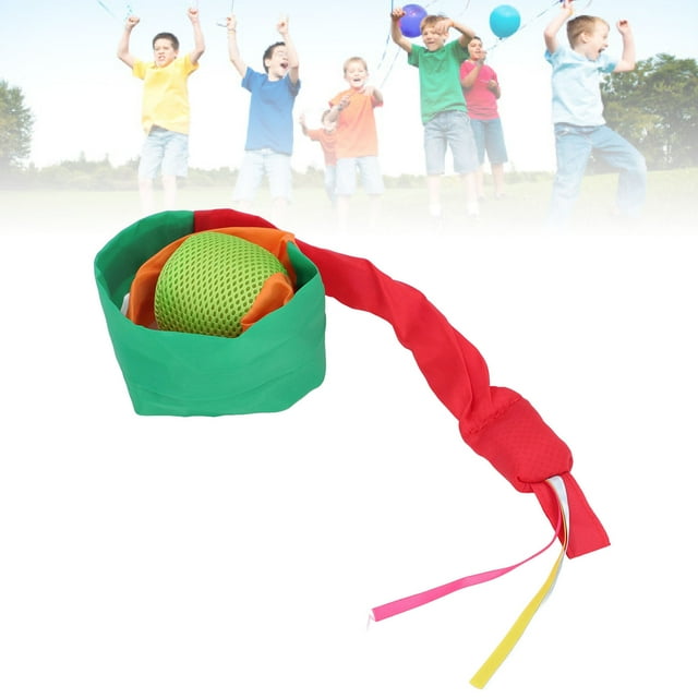Cotton Filled Sandbag Ball Catch Tail Ball Educational Safe Eye Catching Throw Ball with Tail for Sensory Training