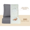 thumbnail image 6 of 24x24 Inch Outdoor Deep Seat Cushion Set - Waterproof Fade-Resistant Patio Furniture Cushions with Removable Covers, Adjustable Straps & Handles for Chairs, Sofa, Couch (2-Piece)-Gray, 6 of 6