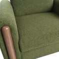 thumbnail image 6 of Modern Indoor Teddy Frabic Upholstered Club Arm Chair, Green, 6 of 9