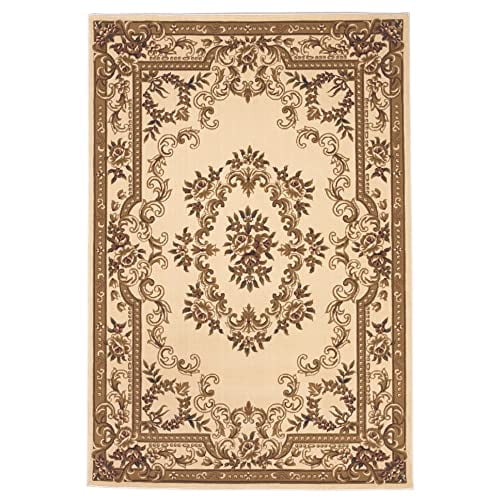 KAS Tapis Oriental, Inc. Corinthian 5311 Ivoire Aubusson Taille 2 Pieds3 Pouces x 3 Pieds3 Pouces