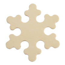 500 Pcs Snowflake Shapes 3" tall x 3/18" wide x approx 1/8" thickMade from birch plywood.
