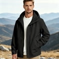 thumbnail image 2 of Rexolia Men’s Waterproof Rain Jacket Hooded Lightweight Breathable Packable Outdoor Hiking Black L, 2 of 6