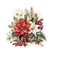 thumbnail image 2 of Red Floral Wall Sticker Bedroom Door Bedside Table Background Decoration Self Adhesive Sticker Bathroom 10.8x10.8in, 2 of 6