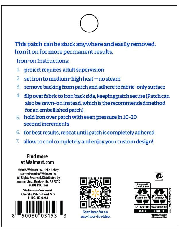 Hello Hobby Pearl Mrs Patch.